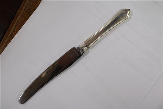 A service of Mappin & Webb plated flatware in mahogany table canteen (setting for eight)